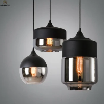 Retro LED Sieniniai šviestuvai Pasaulyje Stiklo Pakabukas Lempos Virtuvės Šiuolaikinės kabinti Hanglamp luminaria pramonės dekoras Apšvietimas Šviestuvai