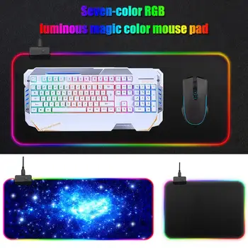 RGB LED Apšvietimas PC Kompiuteris Žvaigždėtas Dangus Apšviestas Pelės Mygtukai Žaidimų Klaviatūros Kilimėlis