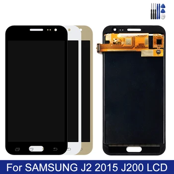 Samsung Galaxy J2 LCD Ekranas Jutiklinis Ekranas skaitmeninis keitiklis Asamblėjos SM J200F J200H J 2 200H Sm-J200H Testas