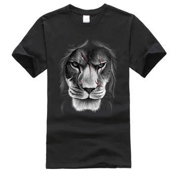 Scarface Marškinėlius Viking Liūtas Medvilnės Medžiotojas Marškinėliai 3D Atspausdintas Įnoringas Laisvalaikio Plus Size Vyrų Camiseta Chanuka Dieną