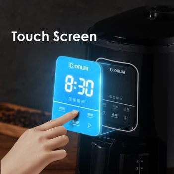 Smart Kavos Aparatas, LCD Smart Touch Kavos Puodą Buitinių Mažas Pilnai Automatinis Amerikos Lašinamas Rūšies Pupelių Malimo Mašina