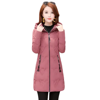 Talėja matyti, plonos medvilnės kamšalu striukė moterų vidutinio ir ilgo 2020 m. žiemos paltai naujas korėjiečių versija motinos žemyn
