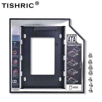 TISHRIC 2 2.5 HDD SSD HD Talpyklos 9.5 mm SATA 3.0 Caddy Kietojo Disko Dėžutė 2018 Karšto Universalus Adapteris, Skirtas ODD DVD-ROM Optibay Atveju