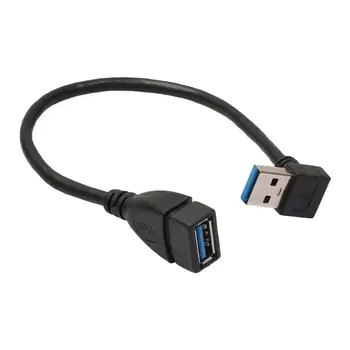 USB 3.0 stačiu Kampu 90degree ilgiklis Vyrų ir Moterų Adapterio Laido, 20cm