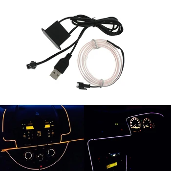 USB 5V EL Viela, Neoninės Šviesos, Žėrintis Strobing Elektroliuminescenciniai Helovinas Kalėdas, Šokių vakarėlio Dekoro 