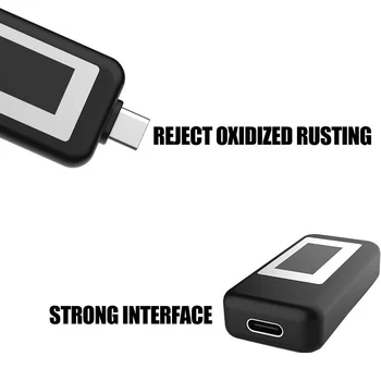 USB C Tipo LCD Skaitmeninis Įtampos Srovės Matuoklis Voltmeter Amp Volt Ammeter Detektorius Maitinimo Banko Įkroviklio Indikatorius USB Testeris