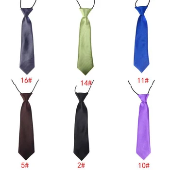 Vaikų Berniukų Reguliuojamas Kaklo Kaklaraištis Satino elastinga Necktie Aukštos Kokybės Kietas kaklaraištis Drabužių Priedai Lašas Laivybos