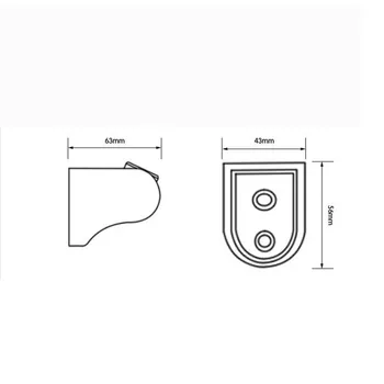 Vonios Aksesuarai Plastiko ABS Nešiojamą Showerhead Reguliuojamas Laikiklis Laikiklis Sieninis laikiklis 
