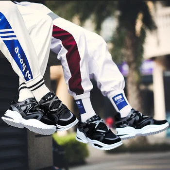 Vyrai slydimo Mados Mados juoda mezgimo sportbačiai pavasario sapatos instruktoriams 39 Vyrų sporto pardavimo de mens Batai 2020 sneaker