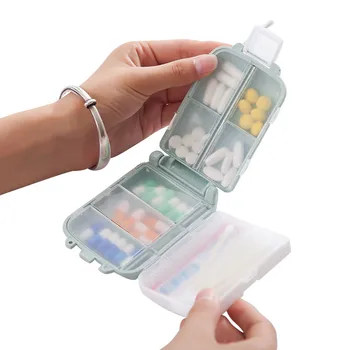 XZJJA Nešiojamų 8Grid Mini Medicina Tablečių Dėžutės Lauko Kelionių Tablečių Vandeniui atsparus Dulkėms Apsaugoti Konteinerių Vaistų Laikymo Dėžutė
