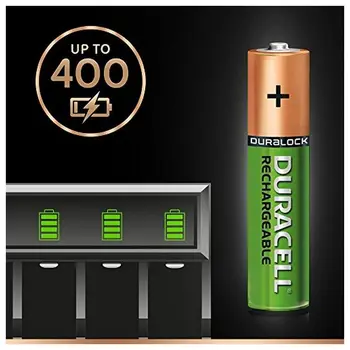 Įkraunamos Baterijos DURACELL DURDLLR03P4B HR03 AAA 800 mAh (4 vnt.)