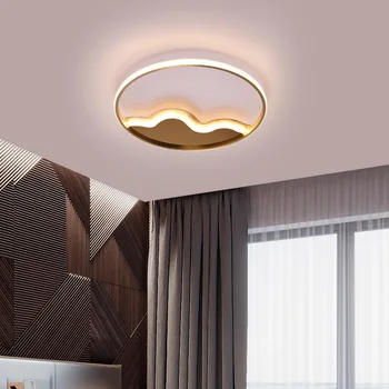 Šiaurės šiltas, romantiškas vario lubų lempos ultra-plonas lubų šviesos modernus minimalistinis miegamasis restoranas LED apšvietimo tyrimas
