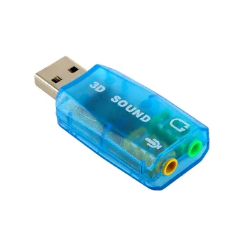 1 vnt 3D Garso Korta USB 1.1 Mikrofono/Garsiakalbio Adapteris, Erdvinis Garsas 7.1 CH Laptop notebook Aukštos Kokybės