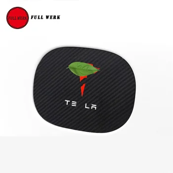 1 vnt Automobilių Stilius Kuro Talpyklos Dangtelis Dangtelis Lipdukas, Decal Wrap Anti-scratch Raštas Dekoro Tesla Model X 2016 2017 2018