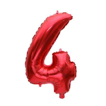 1 Vnt/Lot 32 colių Raudona Skaitmenų Folija Skaičius Balionai Helio Balionas Iinflatable Gimtadienio Folija Balioną Už Įvykis Šalies Prekių