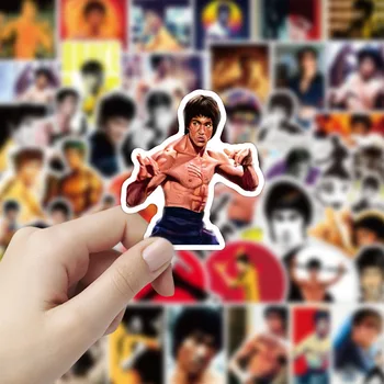 10/50pcs Juokinga Bruce Lee Kinijos Kung Fu Lipdukas Nešiojamas Telefono Bagažo Juokinga Grafiti Lipdukas 