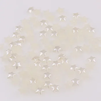 100vnt mix spalva star perlų Karoliukus, ABS Dervos Flatback Imituojamas perlų Karoliukai Papuošalai Amatų 10*10mm