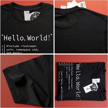 16 Spalvų, Naujų Vasaros Mados pasauli T Marškinėliai Vyrams Geek Marškinėliai Šukuotinės Medvilnės Trumpos Rankovės Programuotojas T-shirt Hip-Hop Tee Viršūnės