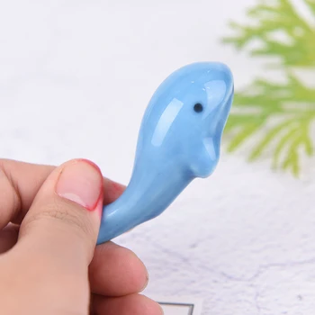 1Pc Mielas Gyvūnų delfinų Formos Manikiūro Meno Įrankis Nagų Šepetėliu Pen Stovo Keramikos Stovas Laikiklis Atsitiktiniai Modelis