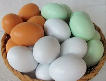 1PC Paukščių Modeliavimas Mediniai Netikrą Kiaušinių Vištos Antys Žąsys Liukas Inkubacijos Veisimo Namų Dažymas Žaislas Medienos Amatų MQ 007