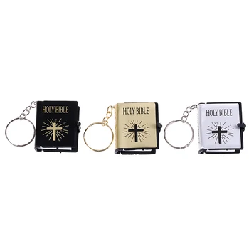 1Pc Pocket Edition anglų kalba Biblija Keychain paketų prižiūrėtojų raktinę Krikščionybė Įdomus anglų Knyga 