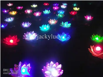 20 cm Skersmens LED Lotus lempa, Spalvinga Pakeistas plaukiojantis vandens, Norintys Šviesos, Vandens Žibintai Partijos Apdaila