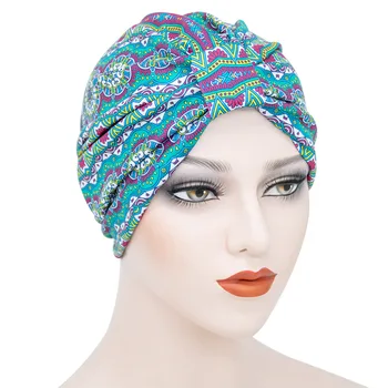 2020 Musulmonų Galvos Skrybėlę, Moteris Medvilnės Gėlių Pynimas Vėžio Chemo Kepuraitė Šalikas Galvos Turbaną Įrengtas Suaugusiųjų Wrap Kepurės
