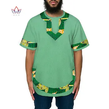2021 Afrikos vyriški Laisvalaikio Marškinėliai BintaRealWax individualų užsakymą trumpomis Rankovėmis, O-kaklo Silm Tinka Dashiki Marškinėliai Afrikos Vyrų Drabužiai WYN304
