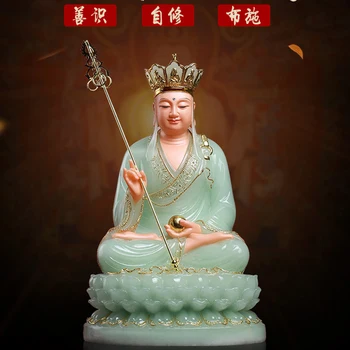 2021 aukštos kokybės buda ksitigarbha Dizang pusa NAMŲ efektyvių Talismanas laiminti, saugaus, sveikatos, geros kloties jade gilding Budos statula
