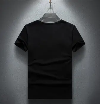 2021 m. vasarą Naujiems Karšto gręžimo Marškinėlius Marškinėliai Vyrams Mados Hip-Hop T-Shirt juoda ir balta spalvos, medvilnė