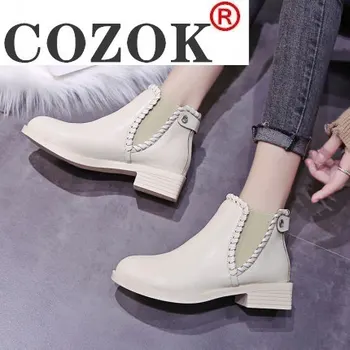 2021 Martin batai moteriški trumpi batai plokščiadugnis 2020 m. rudens ir žiemos naujas plus aksomo moterų batai Britų stiliaus vienos įkrovos