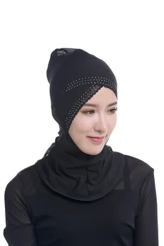 (20pcs)Nėrinių ir kalnų krištolas dizaino Ninja bžūp moterų vidinis hijabs soft cap hijab mados pagal islamo kepurės kvėpavimas karšto pardavimo