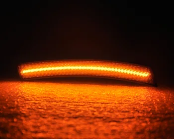 2VNT Dūmų Objektyvo Priekyje Gintaro LED Šoniniai Gabaritiniai Posūkio Signalo Lemputė, MINI Cooper, R50, R52, R53 Covertible