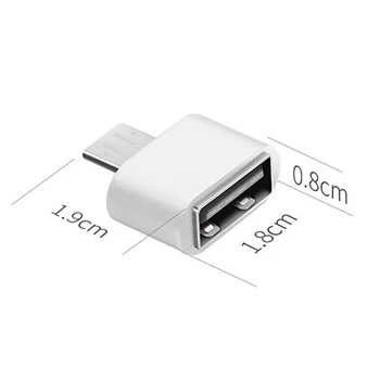 2vnt Mini Micro USB Male į USB Moterų OTG Adapteris Keitiklis 