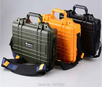 [3 spalvų] 341*249*130mm IP68 vandeniui uždaromos atvejais, abs plastikinė įrankių dėžė plastikinė anti tank šoko dėžutė prietaisų atveju