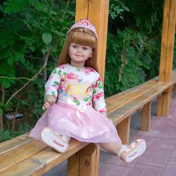 30 colių realus baby doll bamblys mergina visiškai vinilo bebe atgimsta vaikams, lėlės dovana drabužių laivo modelį lėlės dovana