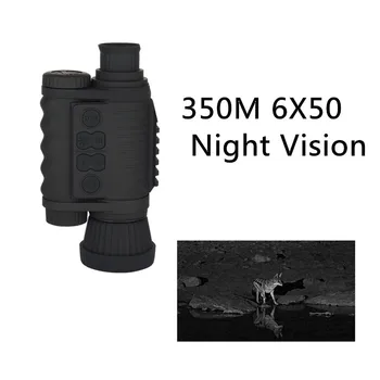 350M Svyruoja Kišeninis HD 6X50 Infraraudonųjų spindulių Skaitmeninis Naktinio Matymo Prietaisas Taktinis IR Naktį Monokuliariniai Lauko Stebėjimo Medžioklė