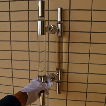 400mm šiuolaikinės paprastu būdu krištolo, durų rankenos , nerūdijančio plieno vonios durų rankenos išsitraukia