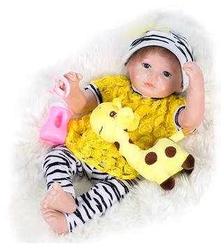 43cm Minkšto Silikono Atgimsta Mergina 17 colių Realus Kūdikių Lėlės Bamblys žaislas atgimsta bamblys baby kūdikių lėlės Tikroviška Princesė Bebe