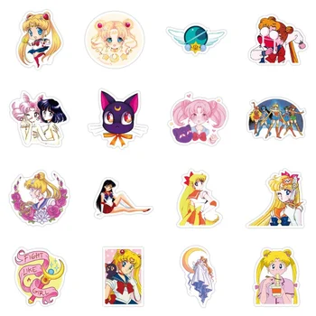 50pcs/pak Kawaii Sailor Moon Animacinių filmų Lipnios Etiketės PASIDARYK pats Apdailos Dienoraštis Lipdukai, Kanceliarinės prekės Vaikams Dovanų