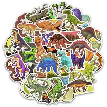 50pcs/Set Gyvūnų Dinozaurų Lipdukai Žaislai Vaikams Vandeniui Lipdukus 