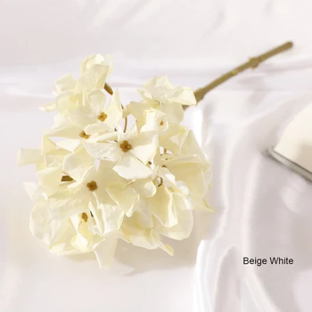5vnt Dirbtinis vieną filialą mažas hydrangea šilko gėlės netikrą gėlių rudenį dekoracijos, vestuvių namų dekoro Priedai