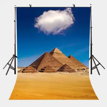 5x7ft Piramidės Fone Laimingas Debesis Piramidės Akinių Fotografijos Fono ir Studija, Fotografijos Fonas Rekvizitai