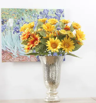60cm Aukščio Dirbtinių Gėlių Šilko Gėlių Netikrą Lapų Saulėgrąžos Dirbtiniai Augalai Vestuvių Dekoravimas Namuose Šalies Prekių