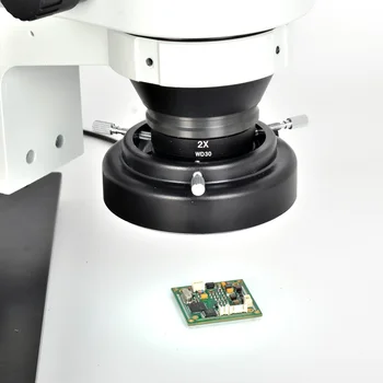 7X-45X Lentelė Ramstis Stovėti Mastelio Didinimo Žiūronų Stereo Mikroskopas Tikrinti PCB Mikroskopas+144 led Šviesos Žiedas+C + d + Adapteris