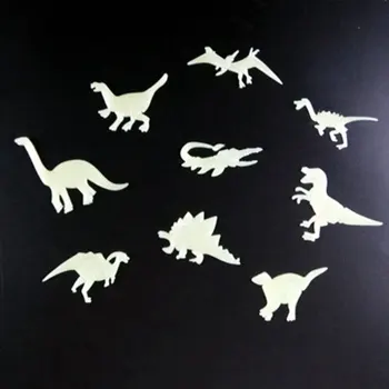 9Pcs/set Švyti Tamsoje Dinozaurai Žaislai, Lipdukai, Lubų Decal Baby Kid Kambario Šviesos Dinozaurai Lipdukai Vaikams