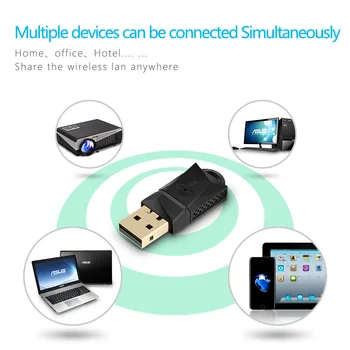 AC600Mbps USB WiFi Tinklo plokštė dongle adapterį desktop PC nešiojamas 802.11 a / G / N, dual-band USB belaidį LAN LAN kortelės adapteris
