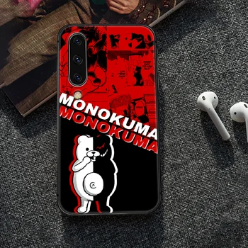 Anime Danganronpa Monokuma Telefono Case Cover For Samsung Galaxy A10 A20 A30 E A40 A50 A51 A70 A71 J 5 6 7 8 S juodos spalvos Dėklu silikono