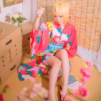 Anime Drabužius Likimas Grand Kad Nero/Jeanne d ' Arc/Mordred/Mato/Lakštingala/Francis Drake cosplay kostiumų kimono yukata suknelė