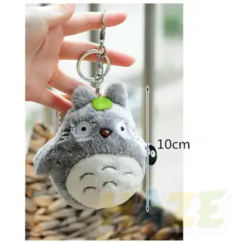 Anime Mano Kaimynas Totoro Pliušinis Lėlės, Žaislai Keychain paketų prižiūrėtojų raktinę Pakabukas Keychain Totoro Pliušinis Žaislas Vaikams 10cm Dovanos